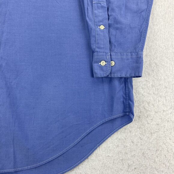 Ralph Lauren Yarmouth Shirt Men's 15 1/2 Blue Cotton Button Down  Long Sleeve - Picture 6 of 16